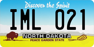ND license plate IML021