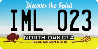 ND license plate IML023