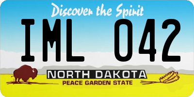 ND license plate IML042