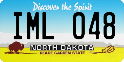 ND license plate IML048