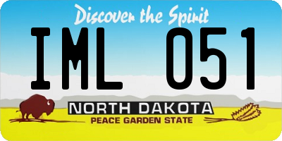 ND license plate IML051