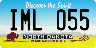 ND license plate IML055