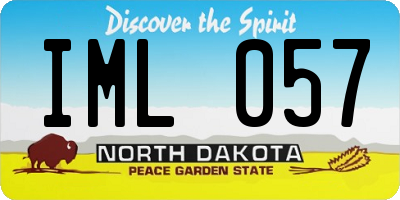 ND license plate IML057