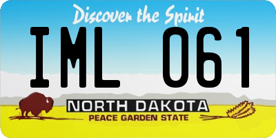 ND license plate IML061