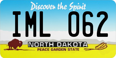 ND license plate IML062