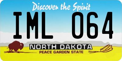 ND license plate IML064