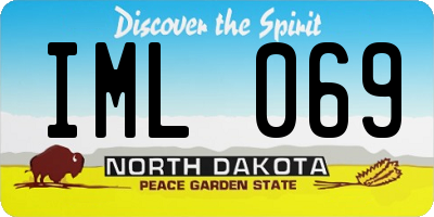 ND license plate IML069
