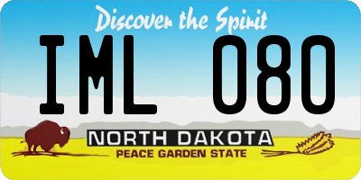 ND license plate IML080