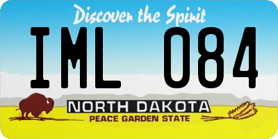 ND license plate IML084