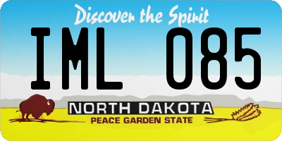 ND license plate IML085