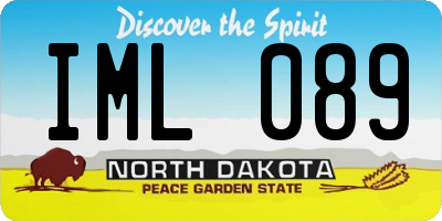 ND license plate IML089