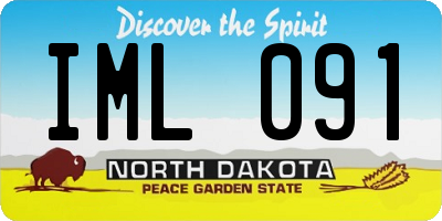 ND license plate IML091