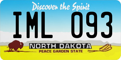 ND license plate IML093