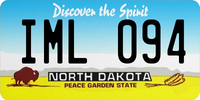 ND license plate IML094