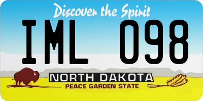 ND license plate IML098