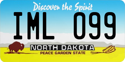 ND license plate IML099