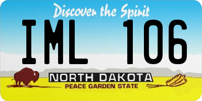 ND license plate IML106