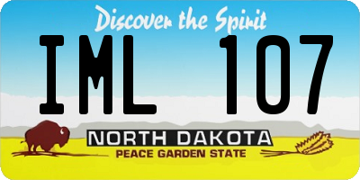 ND license plate IML107