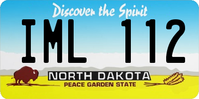 ND license plate IML112