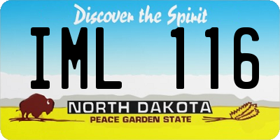 ND license plate IML116