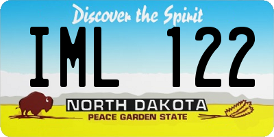 ND license plate IML122