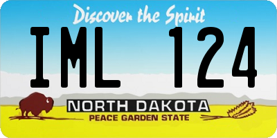 ND license plate IML124