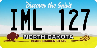 ND license plate IML127