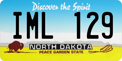 ND license plate IML129