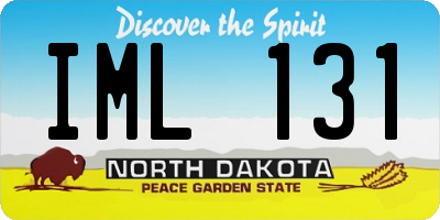 ND license plate IML131