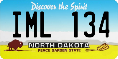 ND license plate IML134