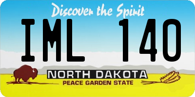 ND license plate IML140