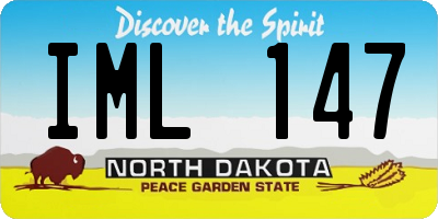 ND license plate IML147
