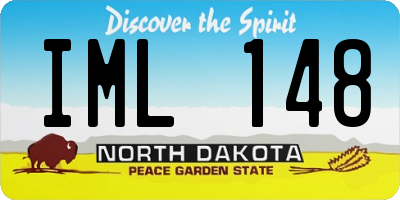 ND license plate IML148