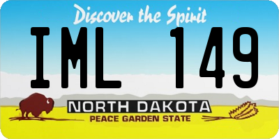 ND license plate IML149