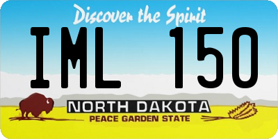 ND license plate IML150