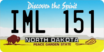 ND license plate IML151