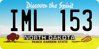 ND license plate IML153
