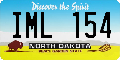 ND license plate IML154