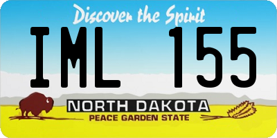 ND license plate IML155