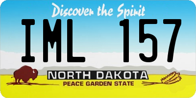 ND license plate IML157