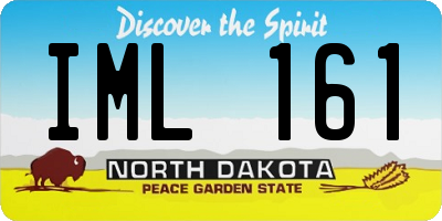 ND license plate IML161
