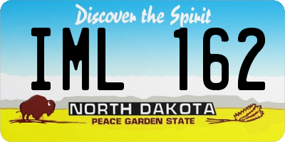 ND license plate IML162