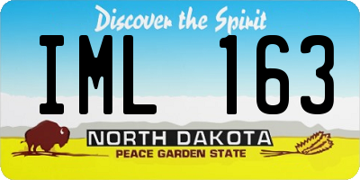 ND license plate IML163