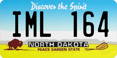 ND license plate IML164