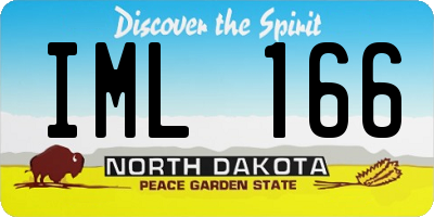 ND license plate IML166