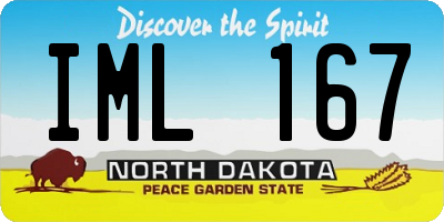 ND license plate IML167