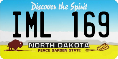 ND license plate IML169