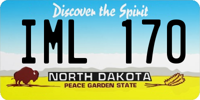 ND license plate IML170