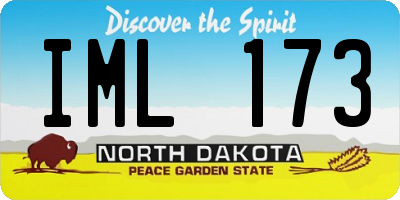 ND license plate IML173