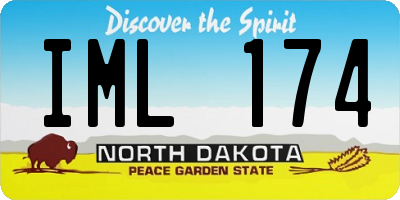 ND license plate IML174